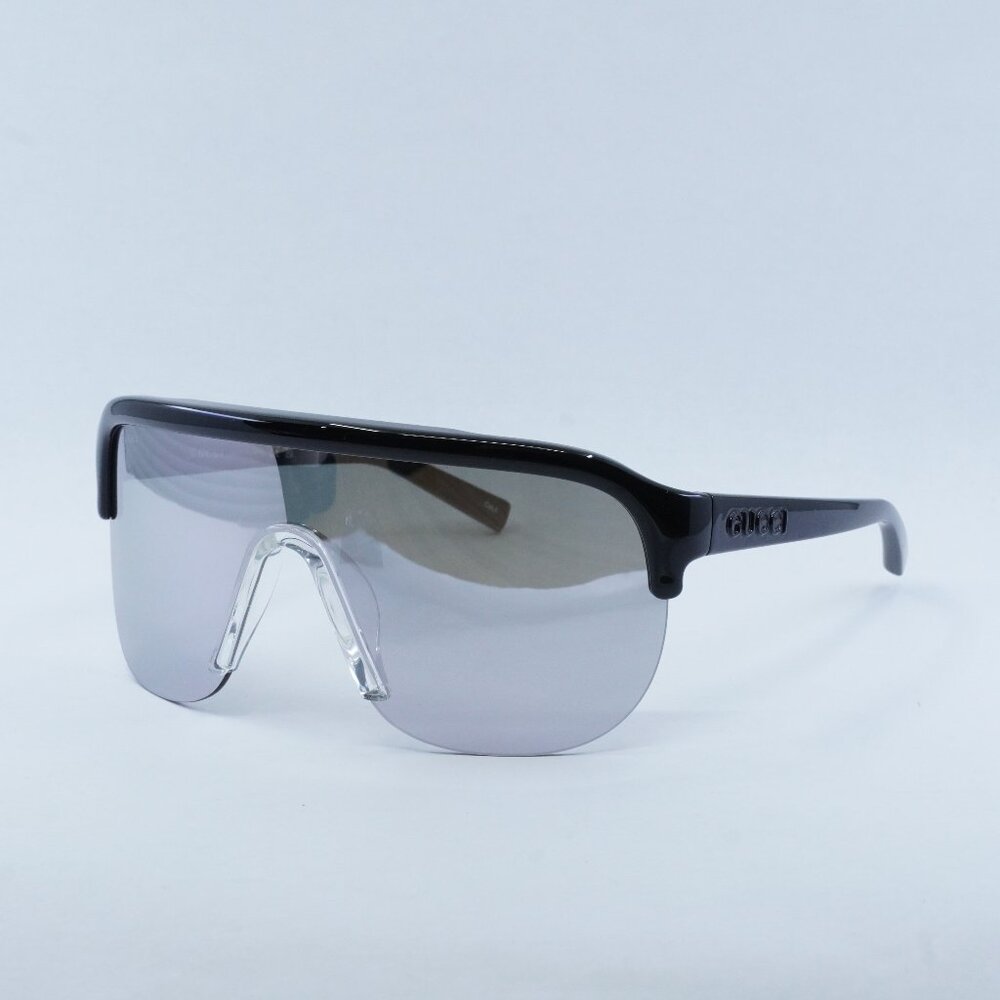 Gucci GG1645S 003 Sunglasses Black Shield Frame